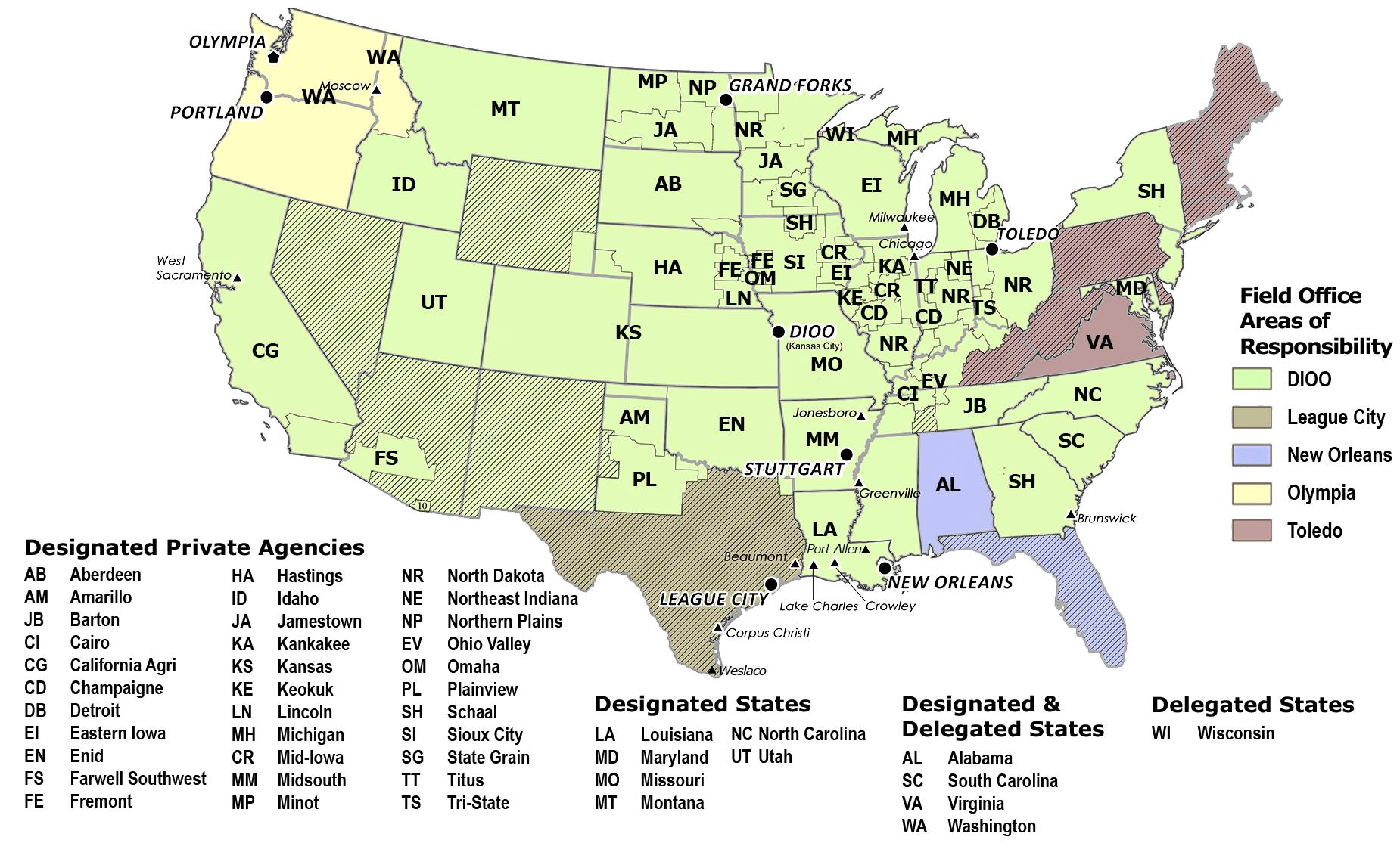 USGSA Map